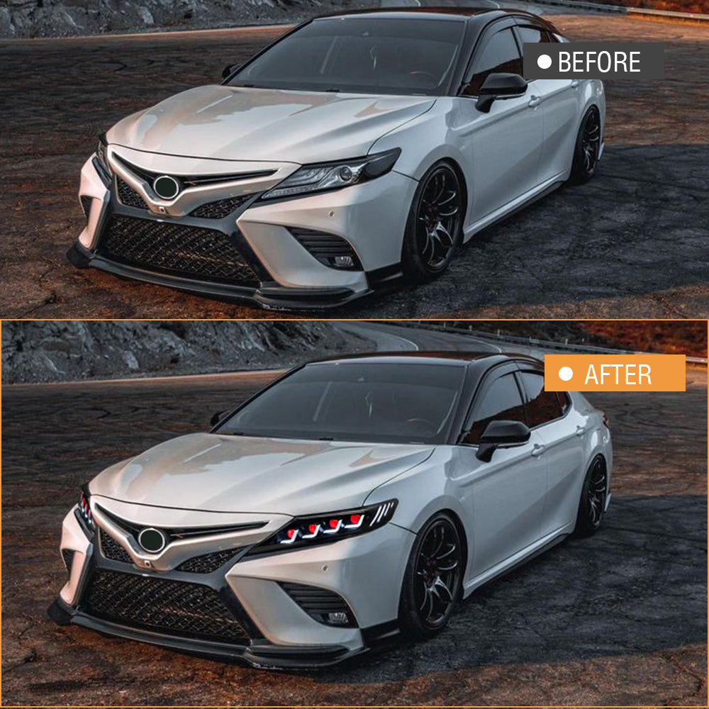 Phares Demon Eye pour Toyota Camry LE SE XLE XSE TRD 2018-2024 (phares à quatre projecteurs)