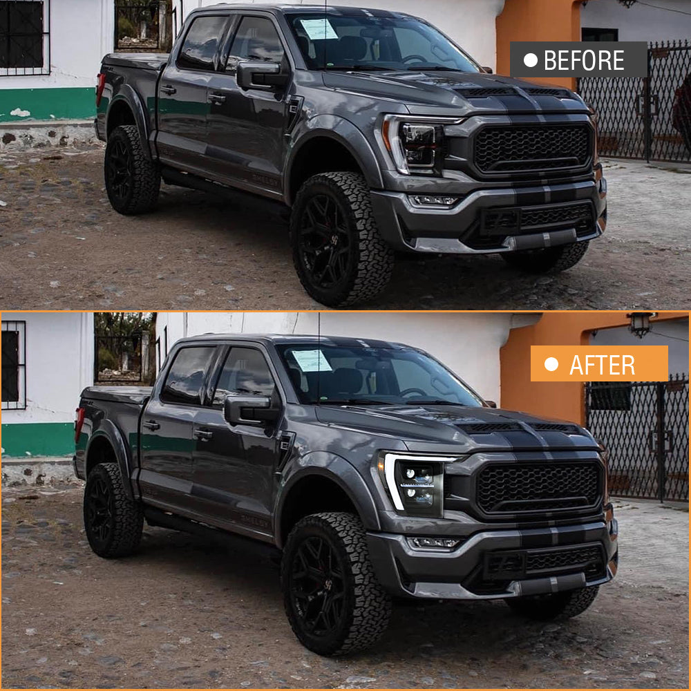Letsdate Full LED Headlights for 2022-2024 Ford F-150 F150 P702 14th Gen Front Lamps