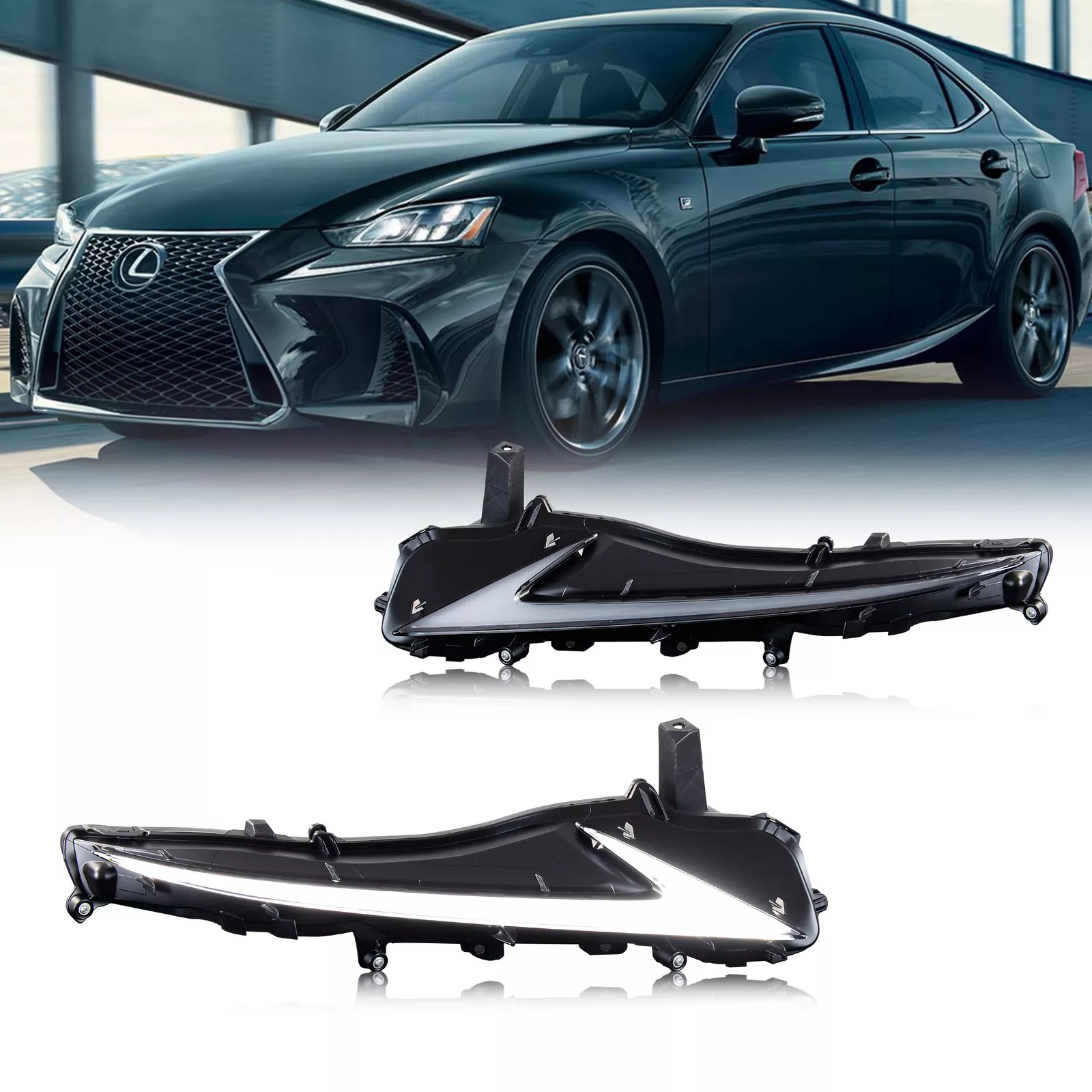 Letsdate LED Daytime Running Light for 2014-2020 Lexus IS250 IS350 IS200t IS300 W/Start up Animation With Sequential Turn Signal