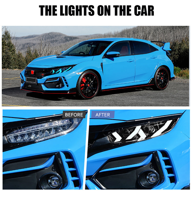 Letsdate - Demon Eye LED Headlights for Honda Civic 16-20 (Lamborghini design)-Honda-Letsdate-65*52.5*32.5-Letsdate