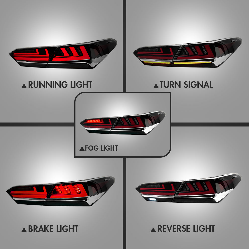 Letsdate - Led Tail Lights For Toyota Camry 2018-2021 Rear Lamps Start-up Animation Sequential Breathing Turn Signal Replace OEM Dynamic Assembly-Toyota-Letsdate-Letsdate