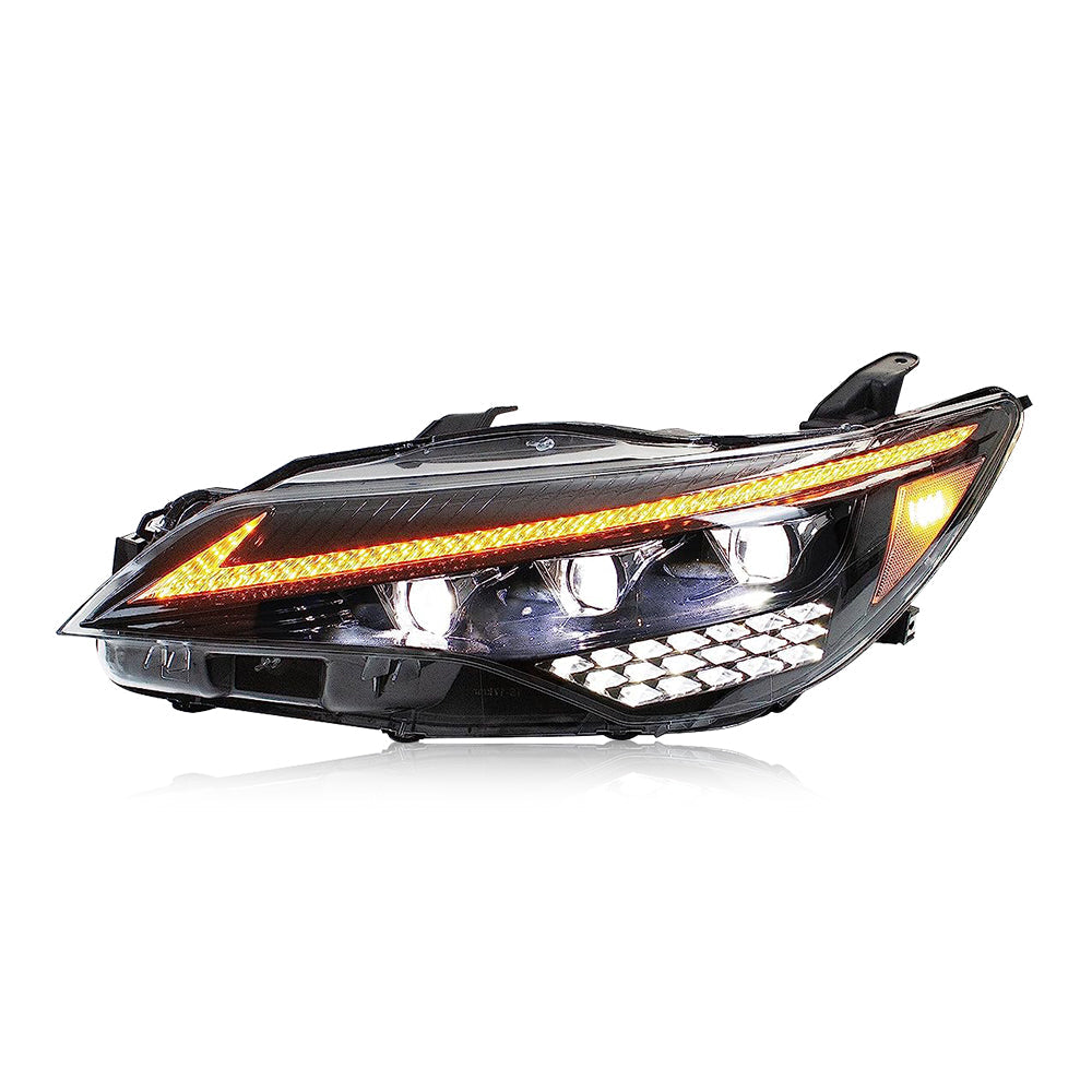 Triple Beam LED Headlamps for Toyota Camry 7th Gen 2015-2017 LE SE Projector Front Lamps Assembly-Toyota-Letsdate