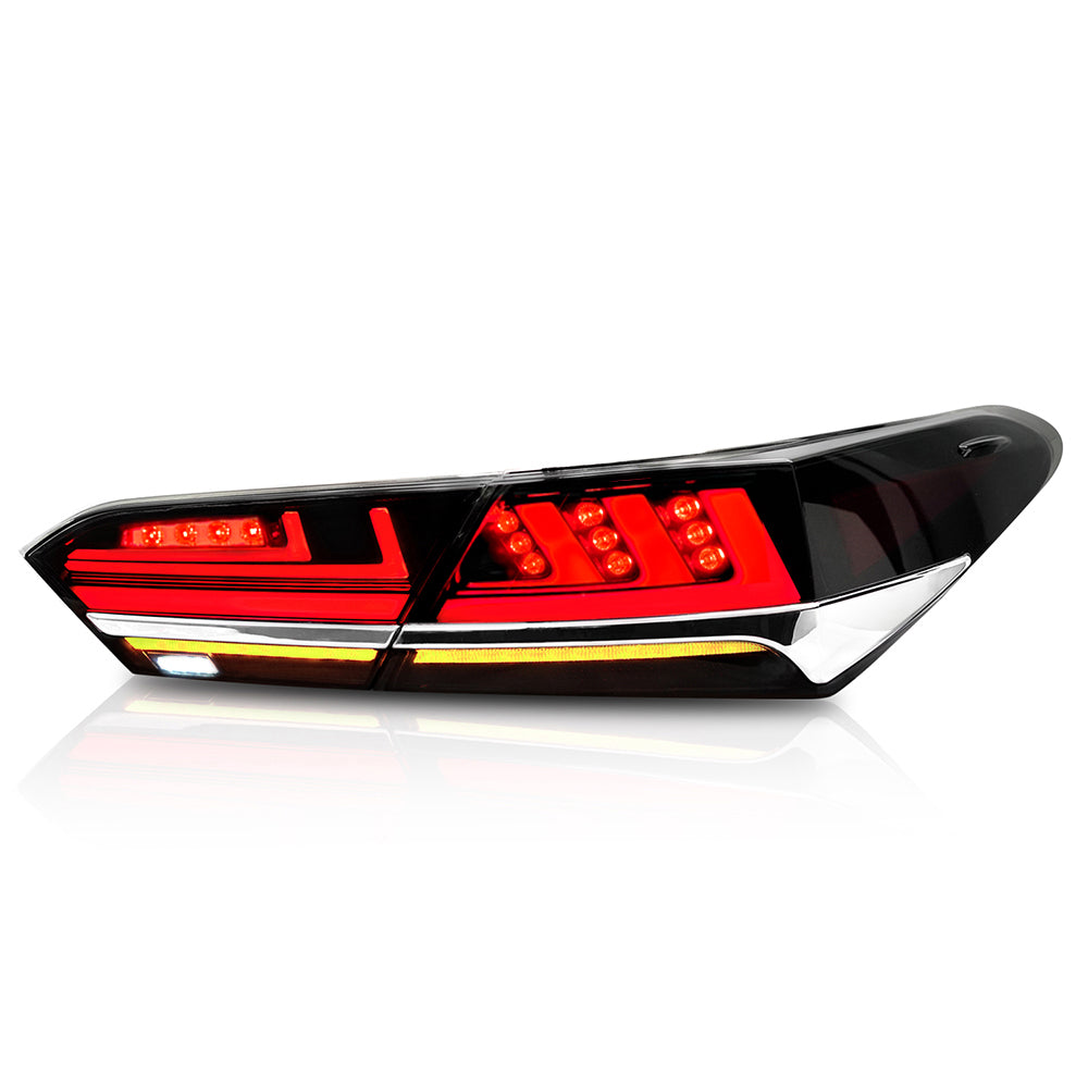 Letsdate - Led Tail Lights For Toyota Camry 2018-2021 Rear Lamps Start-up Animation Sequential Breathing Turn Signal Replace OEM Dynamic Assembly-Toyota-Letsdate-Electroplating-63.5*52.5*20-Red-Letsdate