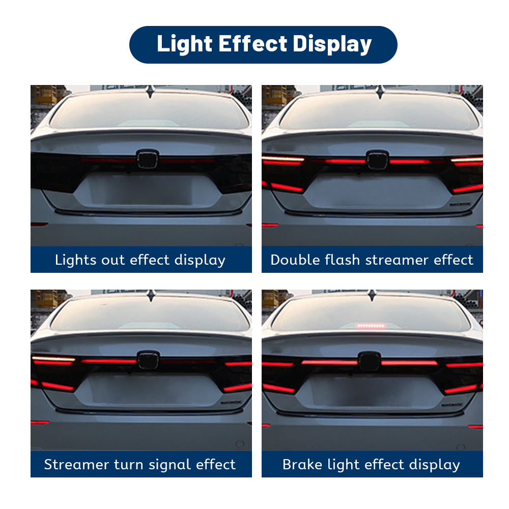 LED Brake Light For 2018-2022 Honda Accord 10th Gen Tail Lights Dynamic Animation Breathing(Red/Smoked)-Honda-Letsdate