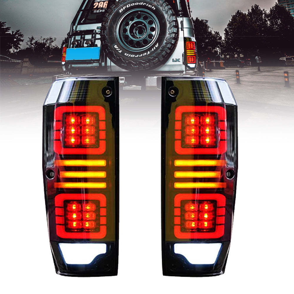 Letsdate - LED Tail Lights For Toyota Land Cruiser LC76 1984-2021 Rear Lamp Assembly (Smoked/Red)-Toyota-Letsdate-Letsdate