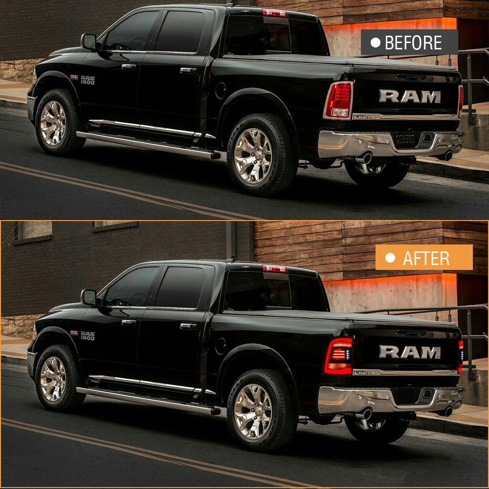Led Tail Lights Assembly For 2009-2018 Dodge Ram 1500 2013-2018 Ram 1500 2500 Smoked Lens-Dodge-Letsdate