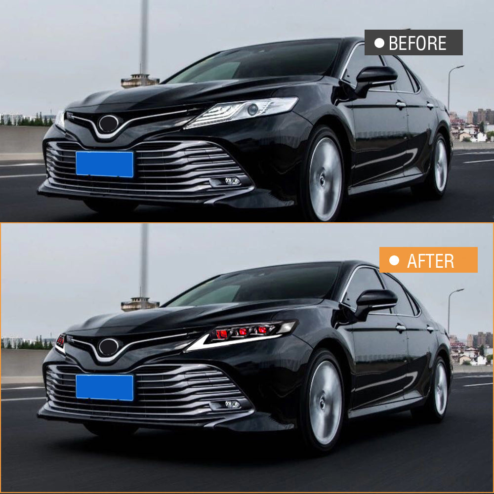 For 2018-2022 Toyota Camry LED Headlights,Compatible LE SE XLE XSE,(Triple Projectors headlights)-Toyota-Letsdate